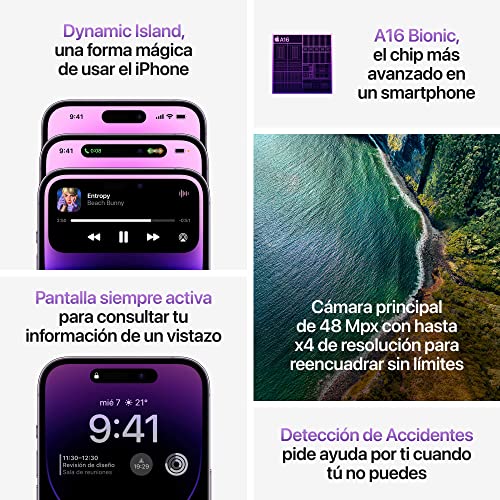 Apple iPhone 14 Pro (128 GB) - Viola scuro (Ricondizionato)