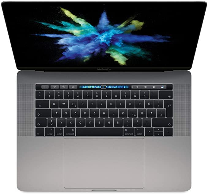 2017 Apple MacBook Pro 15.4" con Touch Bar (i7-7700hq 2.8ghz 16gb 512gb SSD) QWERTY U.S Tastiera MPTR2LL/A Meta Grigio Siderale (Ricondizionato)